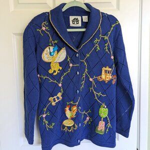 Vintage Storybook Knits Faberge Fairytale Cardigan size S